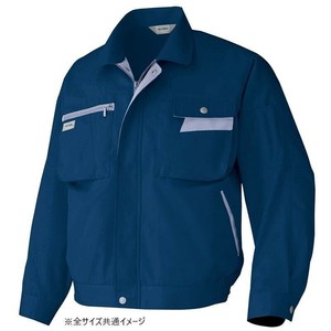アイトス 長袖ブルゾン(男女兼用) ネイビー×ミストバイオレット S 6321