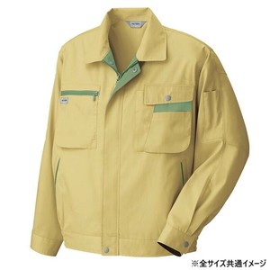 アイトス 長袖サマーブルゾン マスタード×オリーブ 3L 5320019