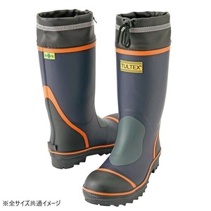 アイトス 4705  安全ゴム長靴(踏み抜き抵抗板入り)  ネイビー×オレンジ  27.0cm