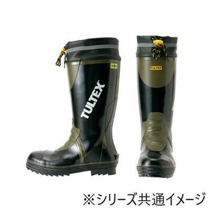 アイトス　4703  安全ゴム長靴(糸入り)  ブラック×OD  24.5cm