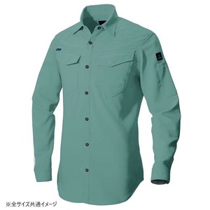アイトス 長袖シャツ(男女兼用)(薄地) ターコイズ 027 6L 2935