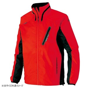 アイトス フードインジャケット(男女兼用) レッド×ブラック 4L 10301
