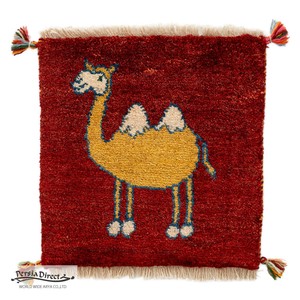 ギャッベ　ペルシャ　イラン　オーガニックウール　絨毯　ラグ　座布団　MS16983_RE　41×41cm　秋冬お勧め