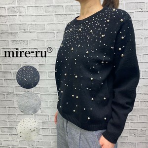 【新作】パール ジルコン ニット　セーター　長袖｜レディース｜ミセス