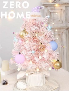 デスク用ミニクリスマスツリー オルゴール仕掛けの回転飾り