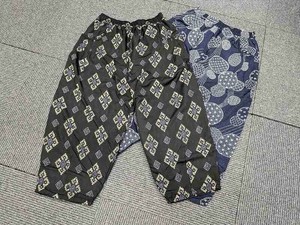 軽量 はんなり(和柄) 裏フリース ルームパンツ バルーンパンツ　パンツ 裏起毛 ミセス  防寒 和装 はんなり