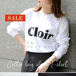 【数量限定SALE】メンズライクなビッグロゴプリント ロンT♪Cloir Tシャツ/vingtrois