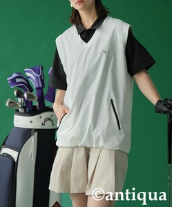 [antiqua] T-shirt Ladies fashion V-Neck Unisex Men's