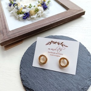 シンプルサークルピアス【handmade】