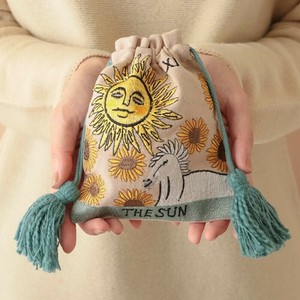 【東京かんかん】タロット刺繍巾着 サン 太陽 ハンドメイド