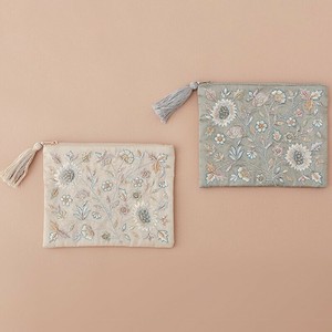 【東京かんかん】ビーズ刺繍ポーチL ハンドメイド
