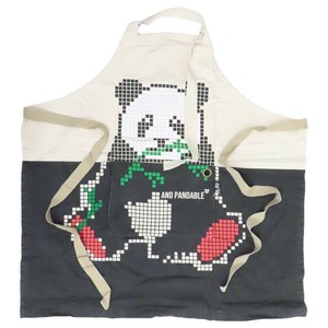 【エプロン】AND PACKABLE パッカブルエプロン PAP パンダピクセル BK