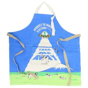 【エプロン】AND PACKABLE パッカブルエプロン PAP UFO FARM-BL