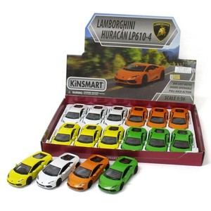 おもちゃ KiNSMART ミニカー 1:36 ランボルギーニ ウラカン 4色アソート No.201-676 ディスプレイボックス
