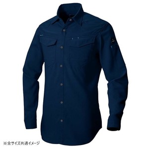 アイトス 長袖シャツ(男女兼用)(薄地) ネイビー 008 5L 2935