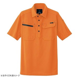 アイトス 半袖ポロシャツ(男女兼用) オレンジ 5L 10609