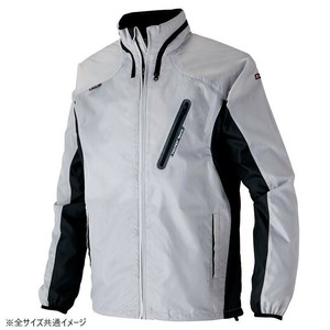 アイトス フードインジャケット(男女兼用) シルバーグレー×ブラック S 10301