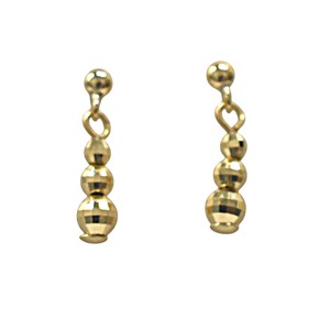 18金　ミラーボール　ピアス