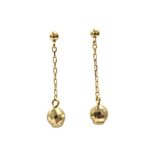 18金　ミラーボール　ピアス　揺れる