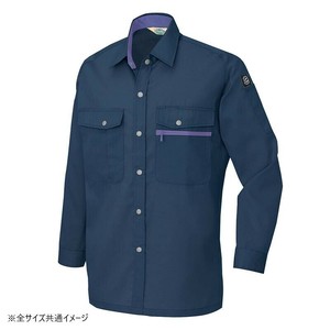 アイトス 長袖シャツ(男女兼用)(薄地) ネイビー 008 3L 5375