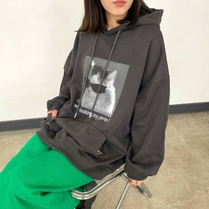 2025年新商品 连帽衫 Design 人气 长袖 长袖衫 猫 立即发货