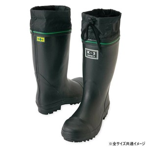 アイトス 58601  安全ゴム長靴(踏み抜き抵抗板入り)(K-3)  ブラック  29cm