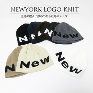 ■秋冬帽子■NEW■2025AW 秋 冬 王道のNewYorkロゴニット TN ￥2600