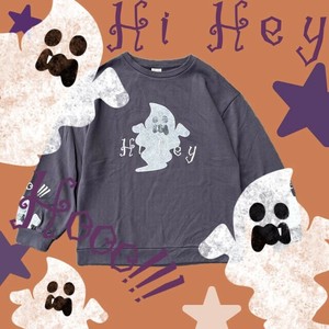 おばけ イラスト ゴースト ゆるだぼ スウェット プルオーバー 長袖 レディース メンズ Halloween