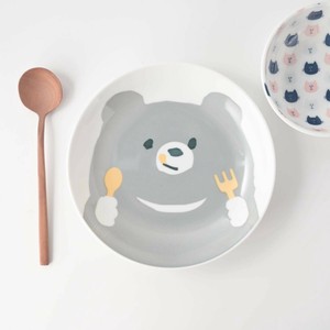 いただきますクマ 20cm皿[日本製/美濃焼/洋食器]