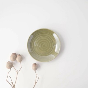 【特価品】オリーブリーフ 14cm丸皿[B品][日本製/美濃焼/和食器]