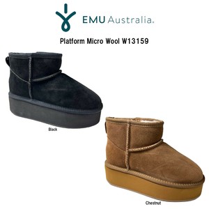 EMU(エミュー)ムートン ブーツ シープスキン ショート マイクロ ウール 厚底 レディース 靴l W13159