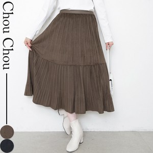 切替プリーツスエードスカート　2025ss新作 chouchou東京