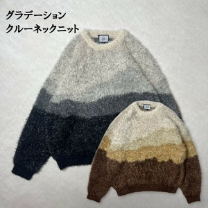 毛衣/针织衫 马海毛 长袖 圆领 渐层
