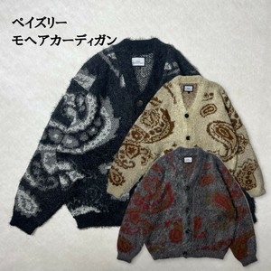 毛衣/针织衫 马海毛 佩斯利 长袖 开衫