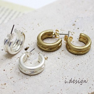 【スペシャルプライス】vintage taste double Line pierced earrings