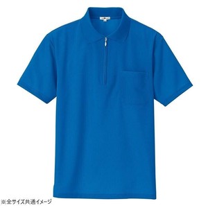 アイトス 吸汗速乾(クールコンフォート)半袖ジップポロシャツ(男女兼用) ロイヤルブルー 6L 10581