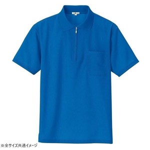 アイトス 吸汗速乾(クールコンフォート)半袖ジップポロシャツ(男女兼用) ロイヤルブルー SS 10581