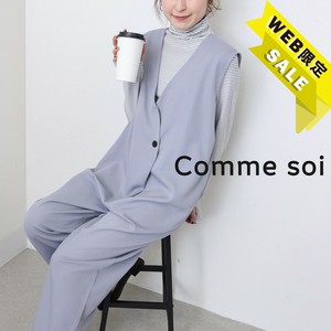 【WEB限定価格】■comme soi（コムソワ）■前ボタンサロペット 2025新作