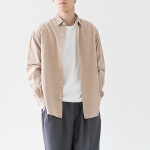 【メンズ】フロスト加工 ライトコーデュロイ  レギュラーカラーシャツ