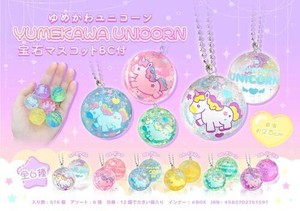 【New】ゆめかわユニコーン宝石マスコットBC付6種アソート MB1159