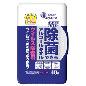 E除菌アルコールタオルウイルス除去BOX本体40枚