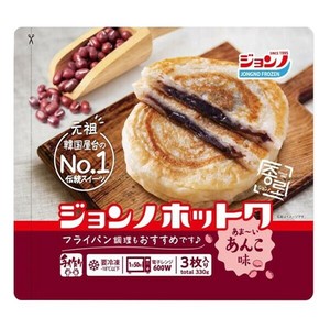 【冷凍】ジョンノ ホットクあんこ味 330g (3枚入) 韓国屋台スナック