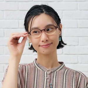 9- リーディンググラス　老眼鏡　オーバルコンビカラー