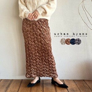 Skirt Shirring Velour Tight Skirt