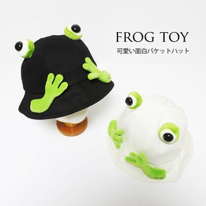 ■秋冬帽子■NEW■2025AW 秋 冬 面白好きにおすすめ 可愛いかえるモチーフバケットハット ML￥3000