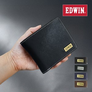 エドウイン EDWIN 財布 サイフ 二つ折財布 メンズ レディース 合成皮革 カード収納 プレート
