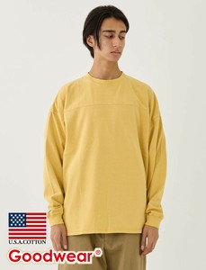 【2025春夏新作】USAコットン製品染めSUPER BIG切替ロンT