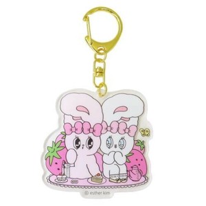 エスターバニー アクリルキーホルダー リボンバニー＆クリームバニー キーホルダー アクキー