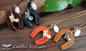 Leather Chain Necklace M 4-colors Made in Japan