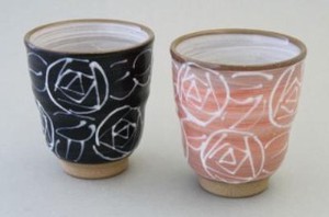 Everyday Rice Bowl Japanese Tea Cup rose rose Japanese Tea Cup